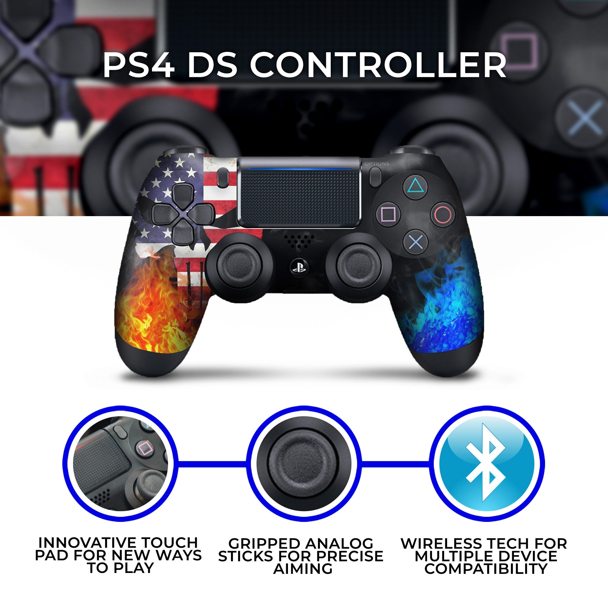 American Warrior Ps4 Custom Controller Exclusive