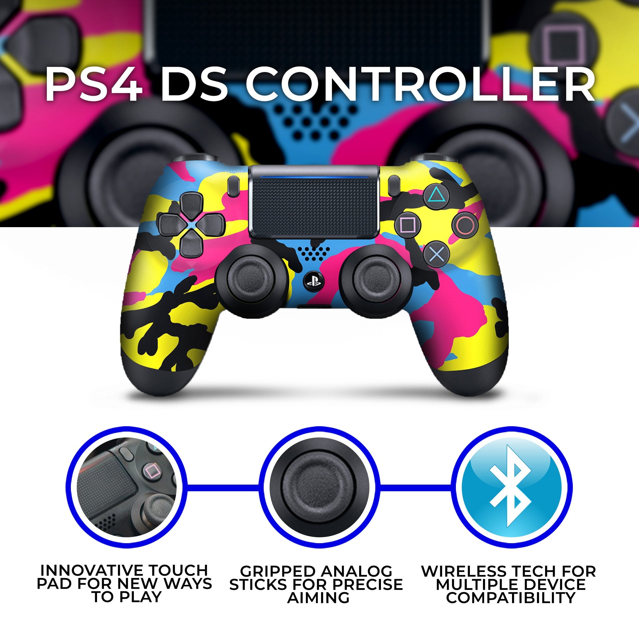 CMYK Camo PS4 Custom Controller Exclusive