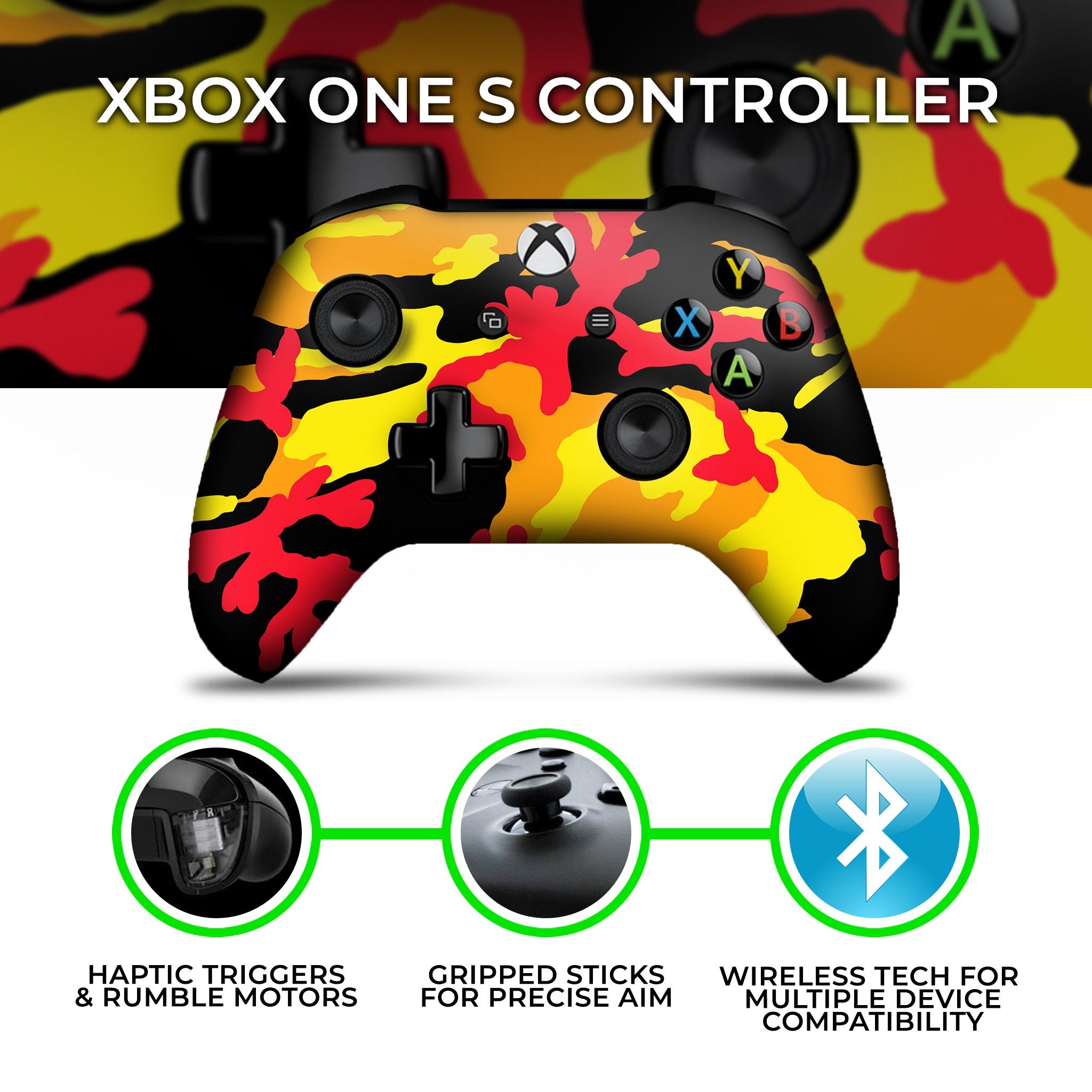 Fall Camo Xbox One S Custom Controller (with 3.5 jack)