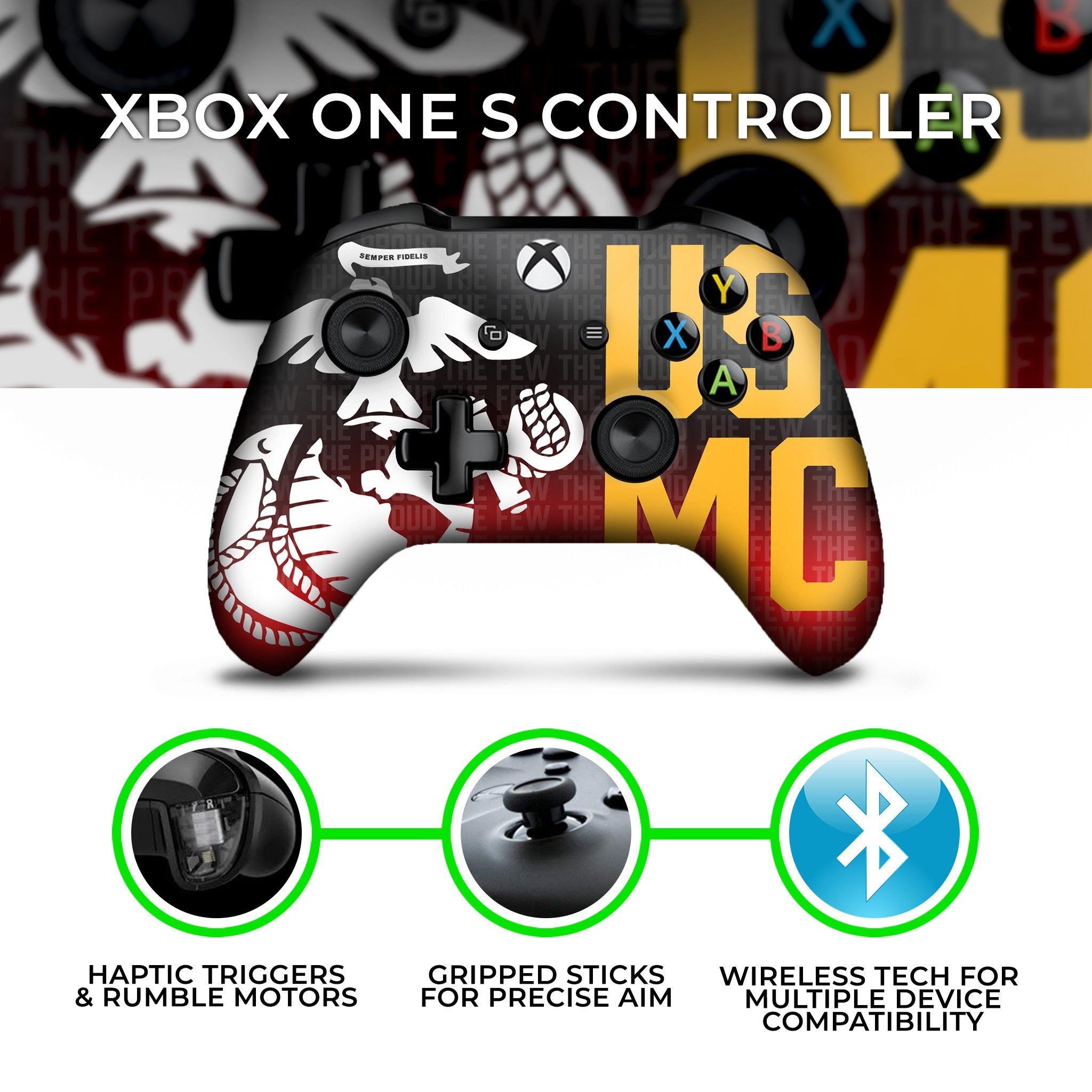 Marines Xbox One S Custom Controller (with 3.5 jack)