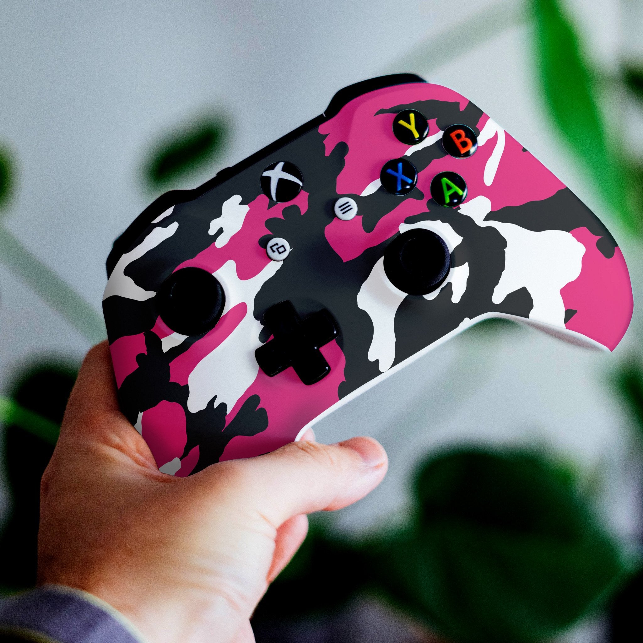 Pink Camo Xbox One S Custom Controller (with 3.5 jack)