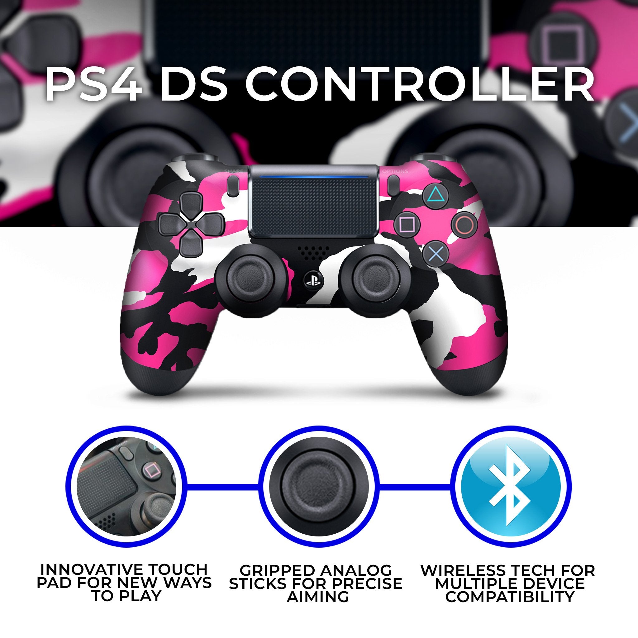 Pink Camo PS4 Custom Controller Exclusive