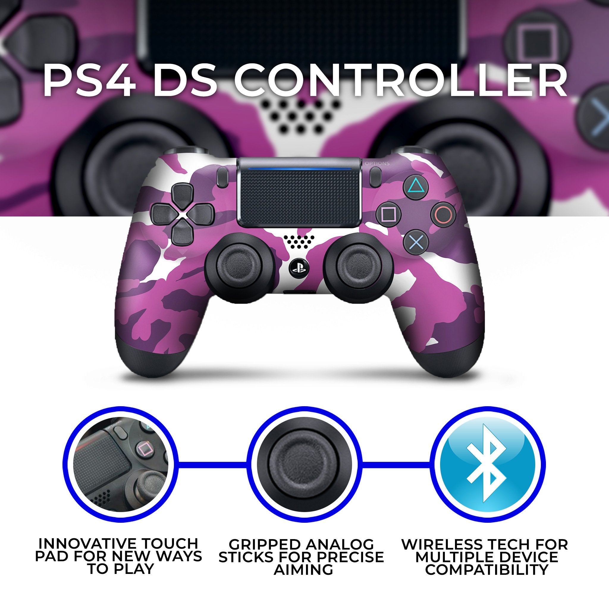 Purple Camo PS4 Custom Controller Exclusive