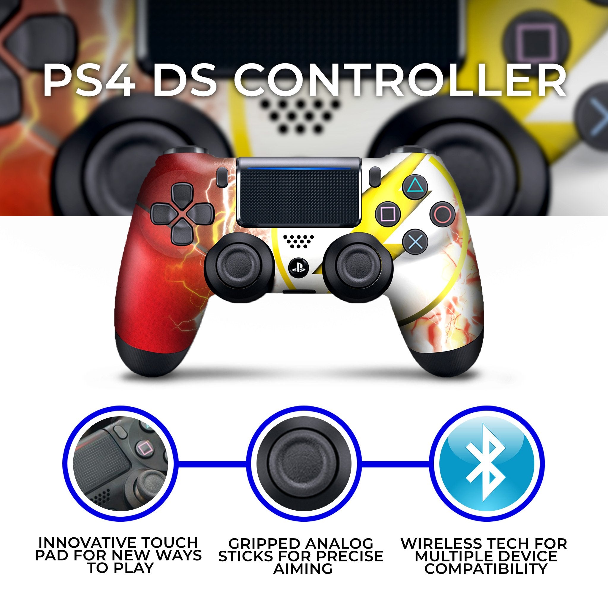 Scarlet Speedster PS4 Custom Controller Exclusive