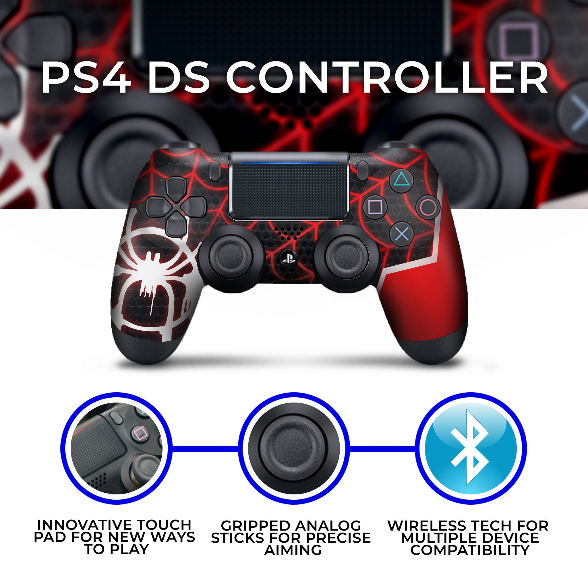 Spidey Morales Ps4 Custom Controller Exclusive