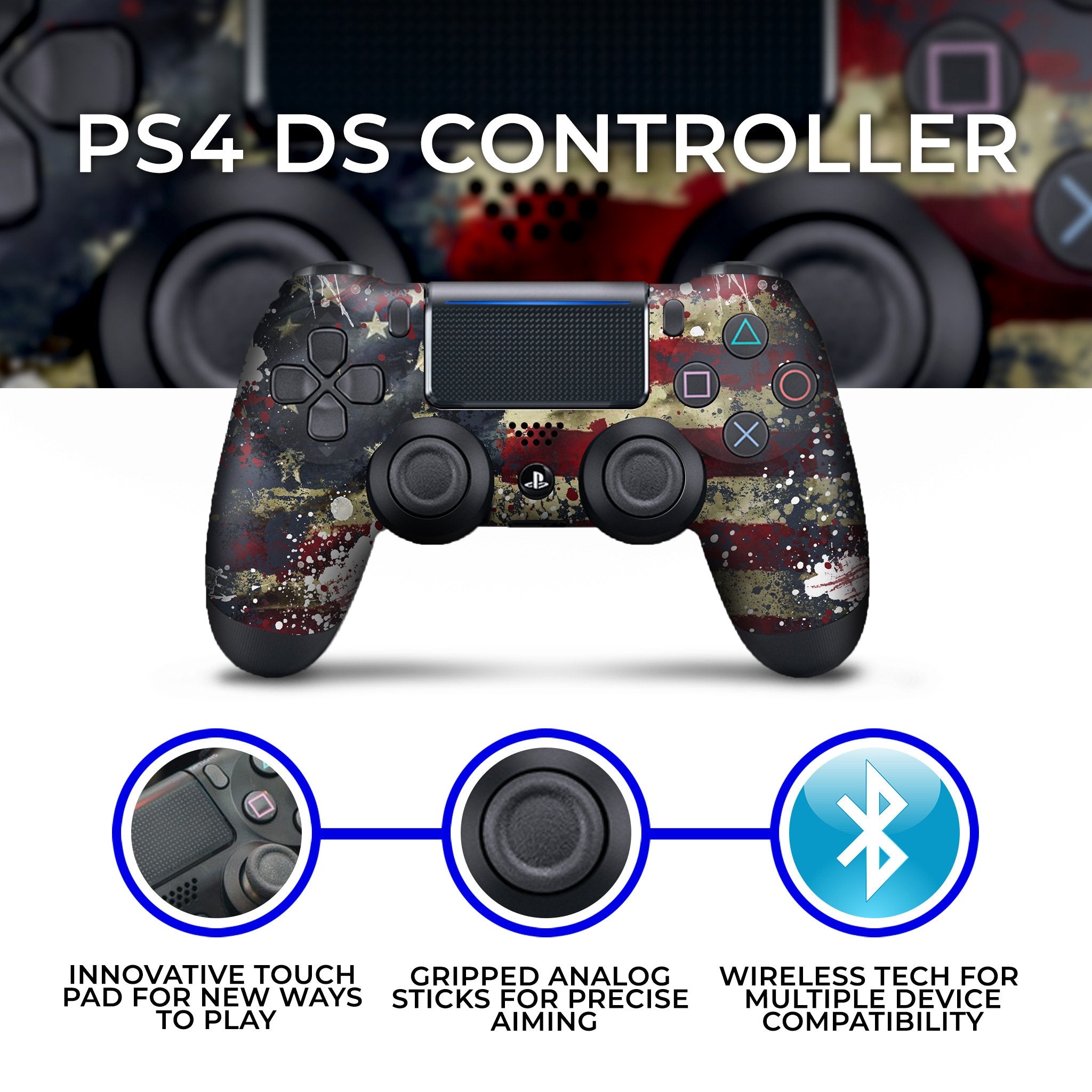 Tattered Flag Ps4 Custom Controller Exclusive