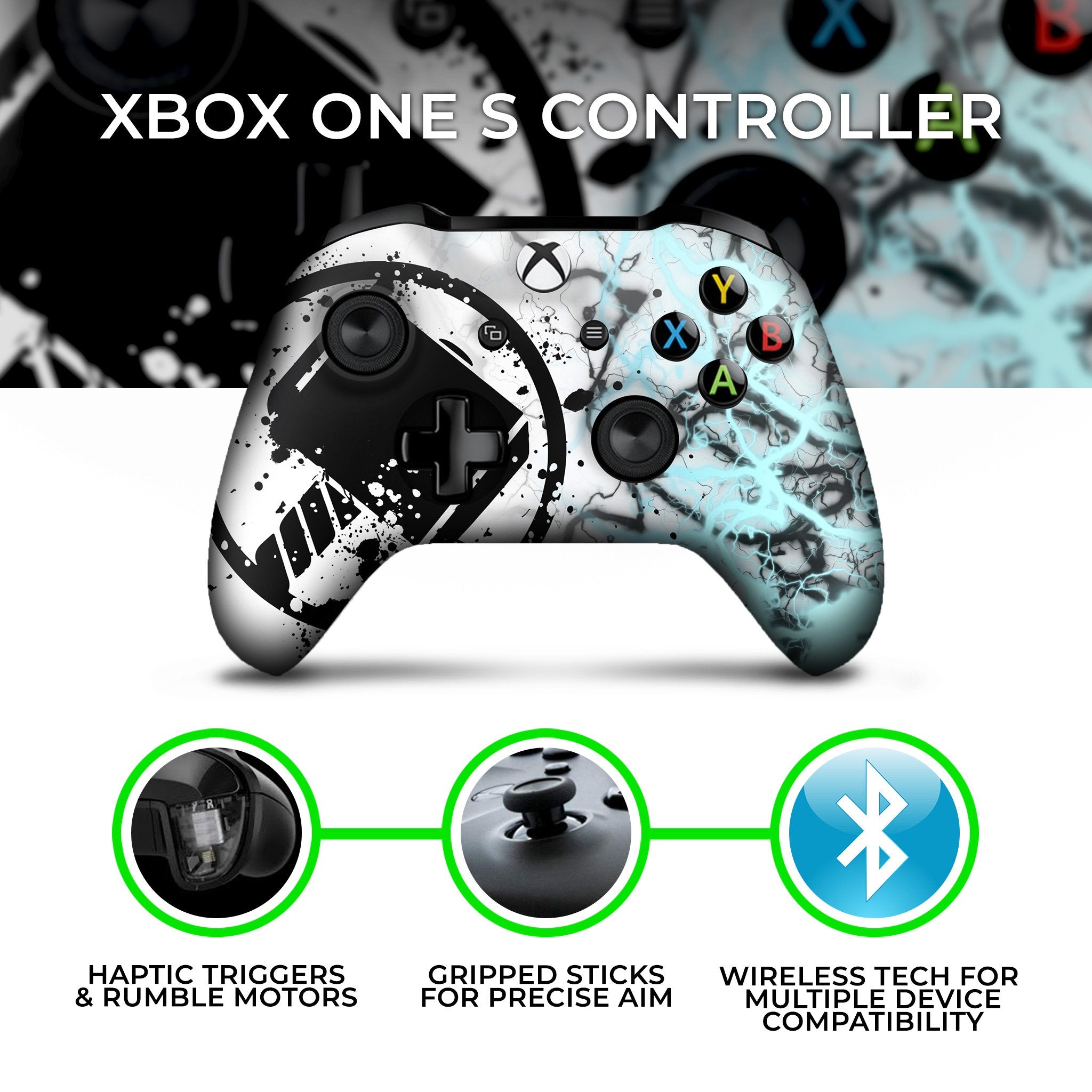 Thunder God Xbox One S Custom Controller (with 3.5 jack)