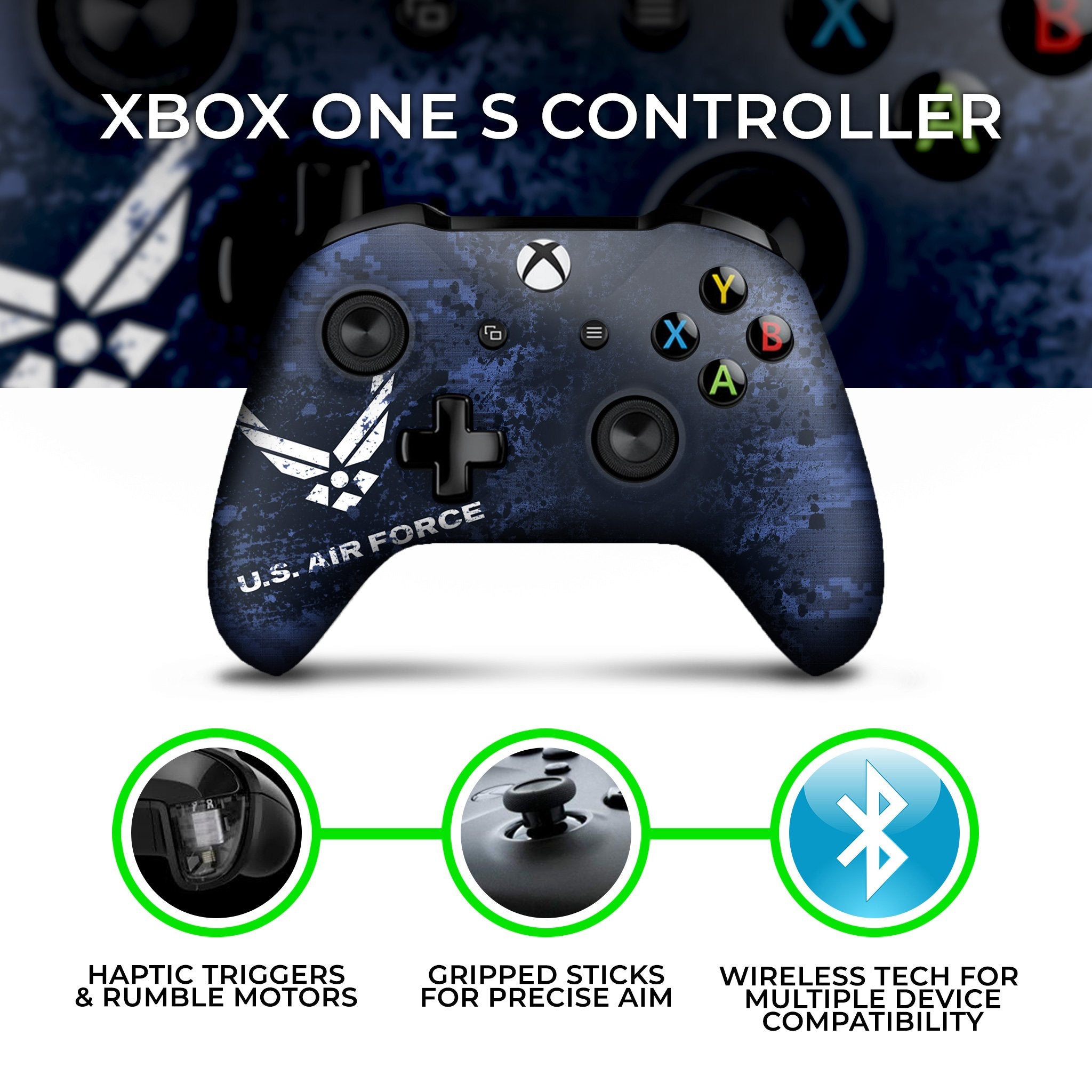 U.S Air Force Xbox One S Custom Controller (with 3.5 jack)