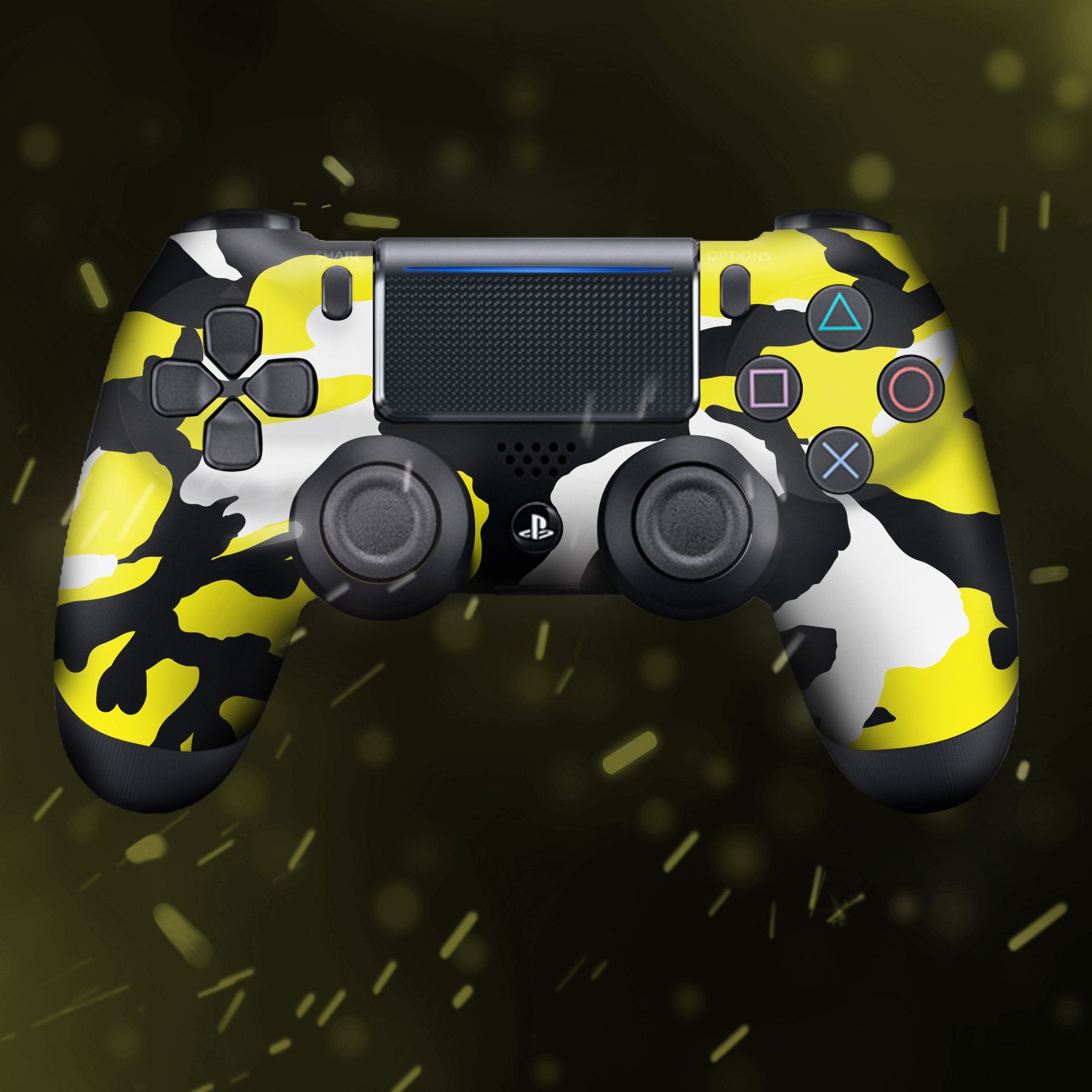 Yellow Camo PS4 Custom Controller Exclusive