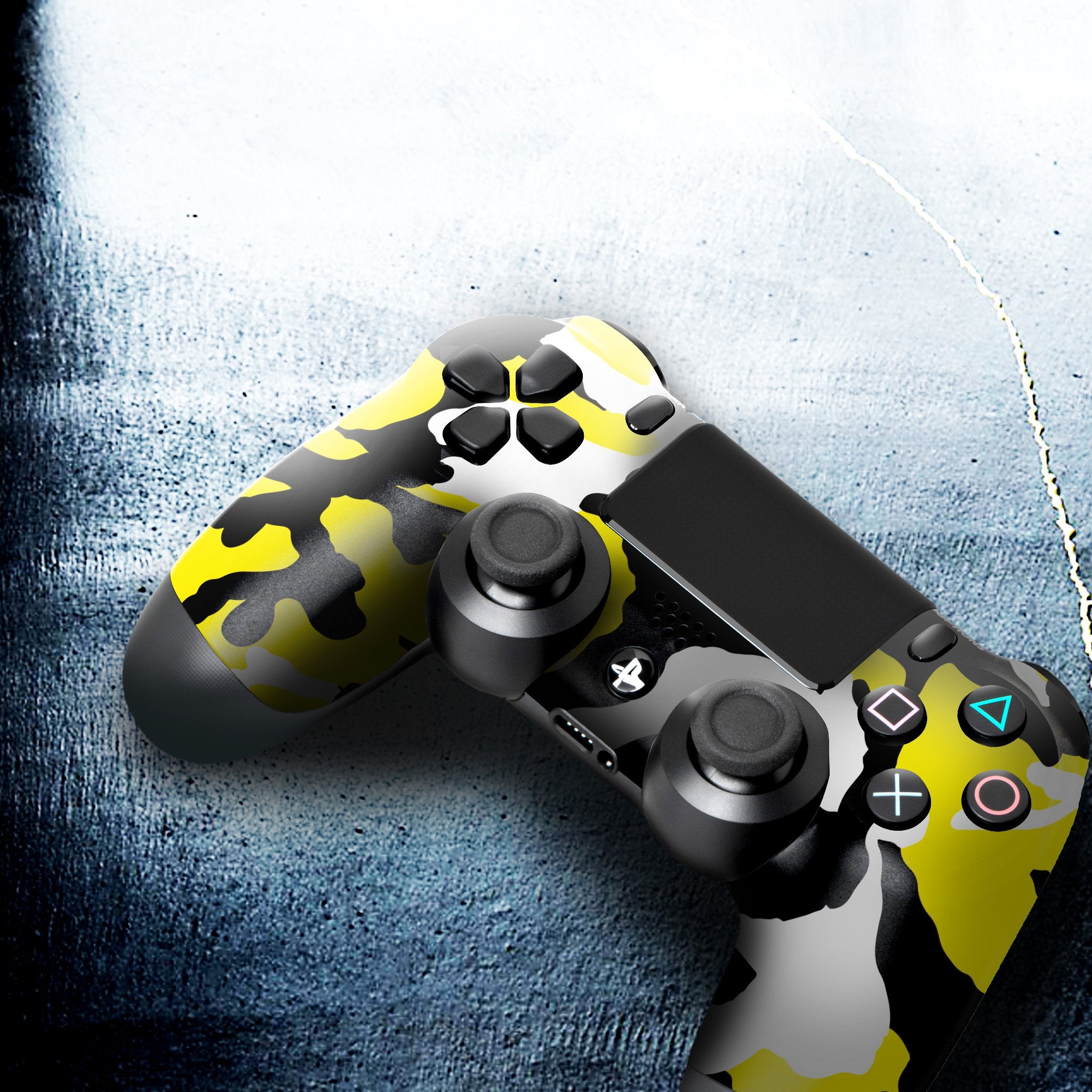 Yellow Camo PS4 Custom Controller Exclusive