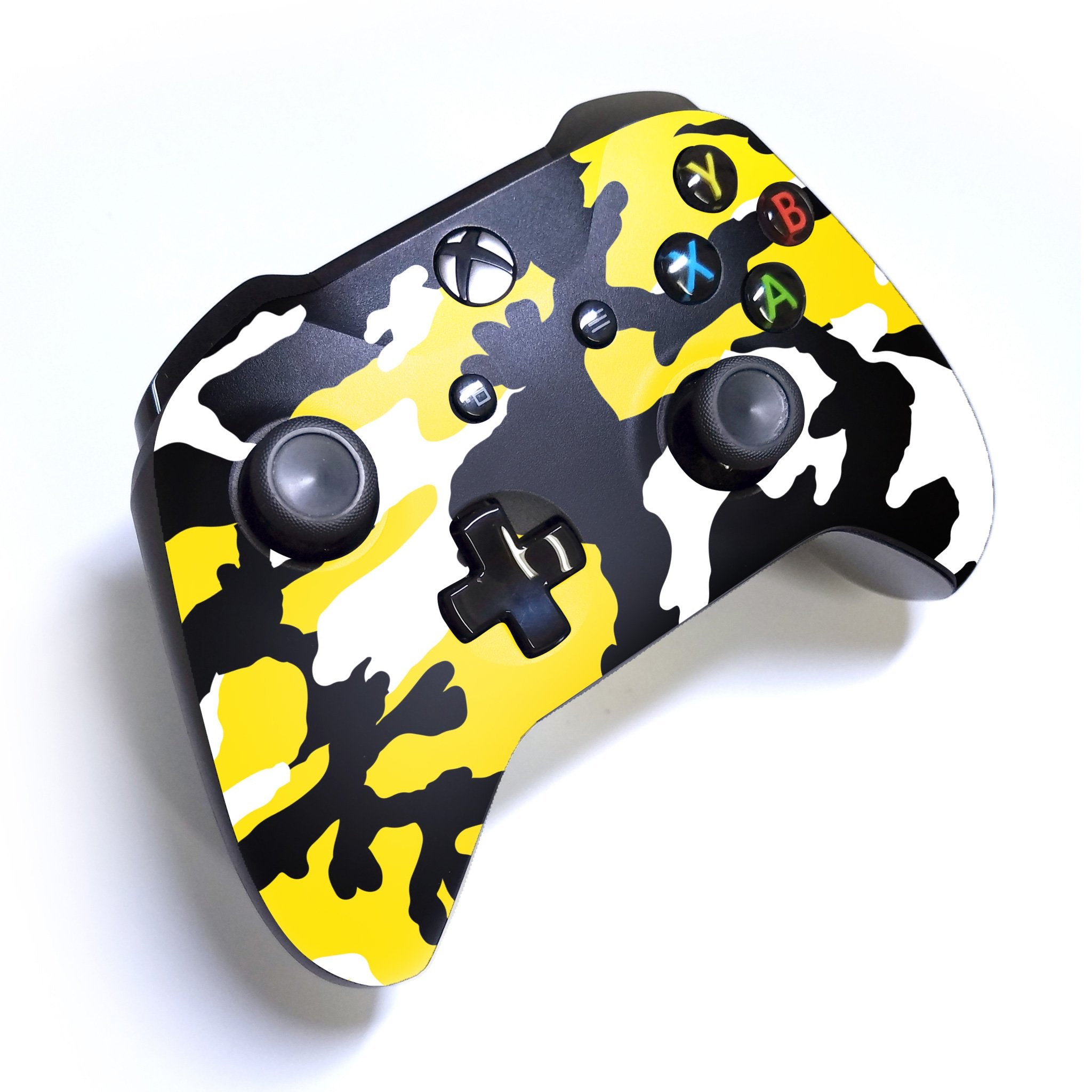 Yellow Camo Xbox One S Custom Controller (with 3.5 jack)